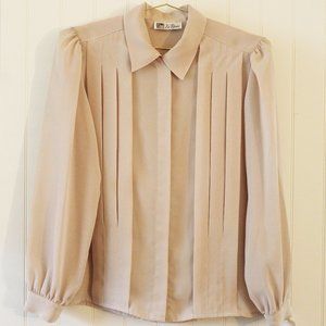 La Blouse ✤ Ruffled Sheer Flowy Collared Buttoned